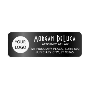 Étiquettes d'adresse de retour en noir avec Modèle