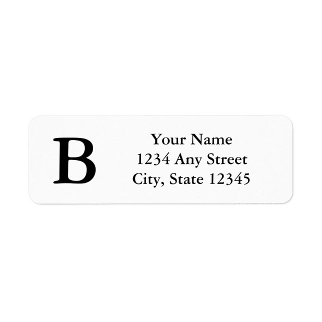 Étiquettes d'adresse de retour en noir et blanc (Devant)