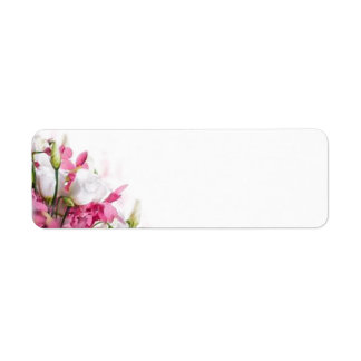 Étiquettes d'adresse de retour florales