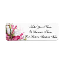 Étiquettes d'adresse de retour florales