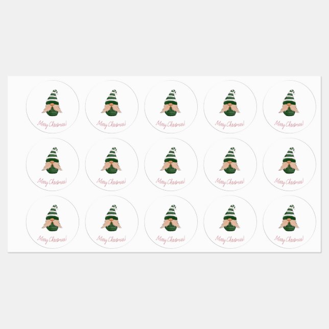 Étiquettes d'adresse de retour Gnome drôle - Gnome (Feuille)