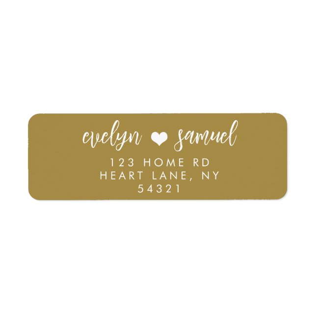 Étiquettes d'adresse de retour Gold et White (Devant)