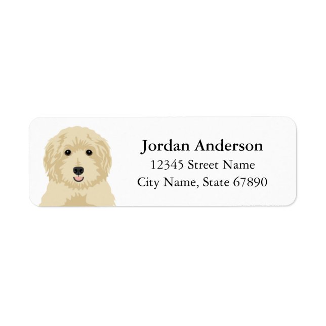 Étiquettes d'adresse de retour Goldendoodle (Devant)