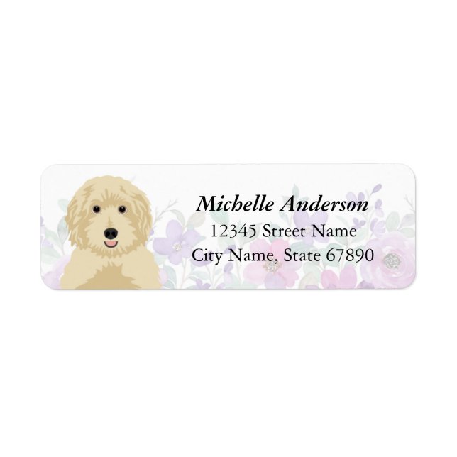 Étiquettes d'adresse de retour Goldendoodle (Devant)