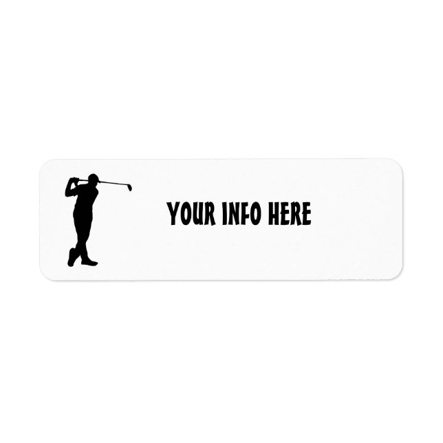 ÉTIQUETTES D'ADRESSE DE RETOUR GOLFER (Devant)