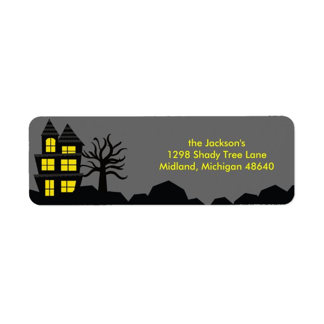 Étiquettes d'adresse de retour Halloween éffrayant (Devant)