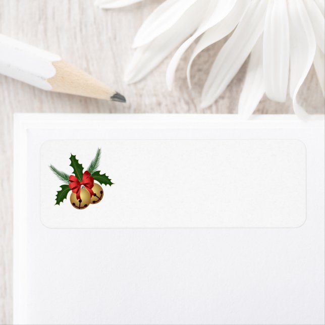 Étiquettes d'adresse de retour Holiday Holly (En situation)