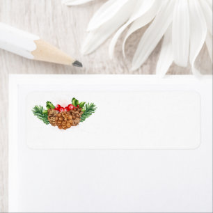 Étiquettes d'adresse de retour Holiday Holly