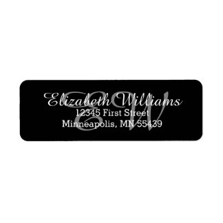 Étiquettes d'adresse de retour initial simples