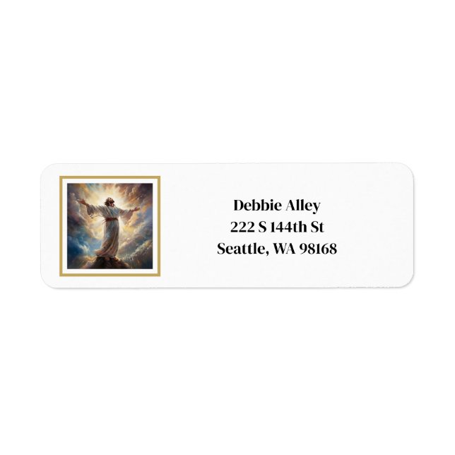 Étiquettes d'adresse de retour Jésus (Devant)