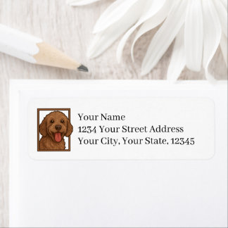 Étiquettes d'adresse de retour Labradoodle