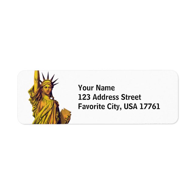Étiquettes d'adresse de retour Lady Liberty (Devant)