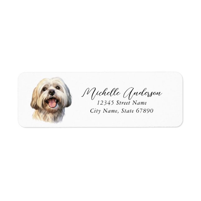 Étiquettes d'adresse de retour Lhasa Apso (Devant)