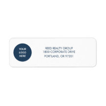 Étiquettes d'adresse de retour Logo Entreprise Nav