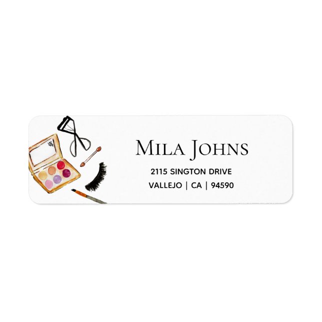Étiquettes d'adresse de retour maquillage personna (Devant)