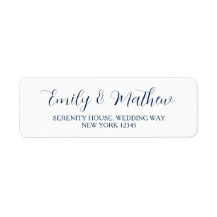 Étiquettes d'adresse de retour Mariage de script m