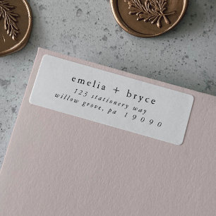 Étiquettes d'adresse de retour minimalistes unique