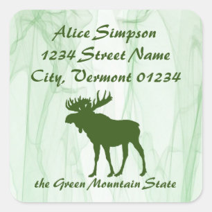 Étiquettes d'adresse de retour Moose, Vermont