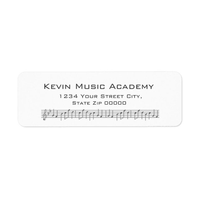 Étiquettes d'adresse de retour "Partition musicale (Devant)