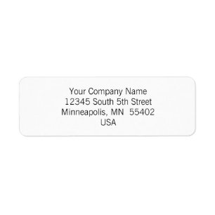 Étiquettes d'adresse de retour personnalisées simp