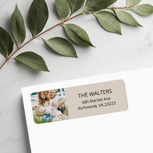 Étiquettes d'adresse de retour photo personnalisée
