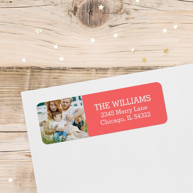 Étiquettes d'adresse de retour photo personnalisée (Créateur téléchargé)