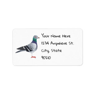Étiquettes d'adresse de retour Pigeon
