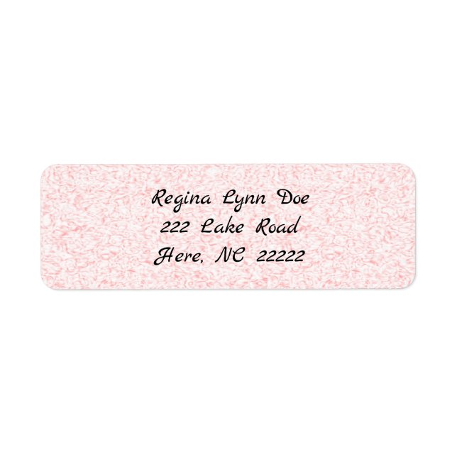 Étiquettes d'adresse de retour Pink (Devant)