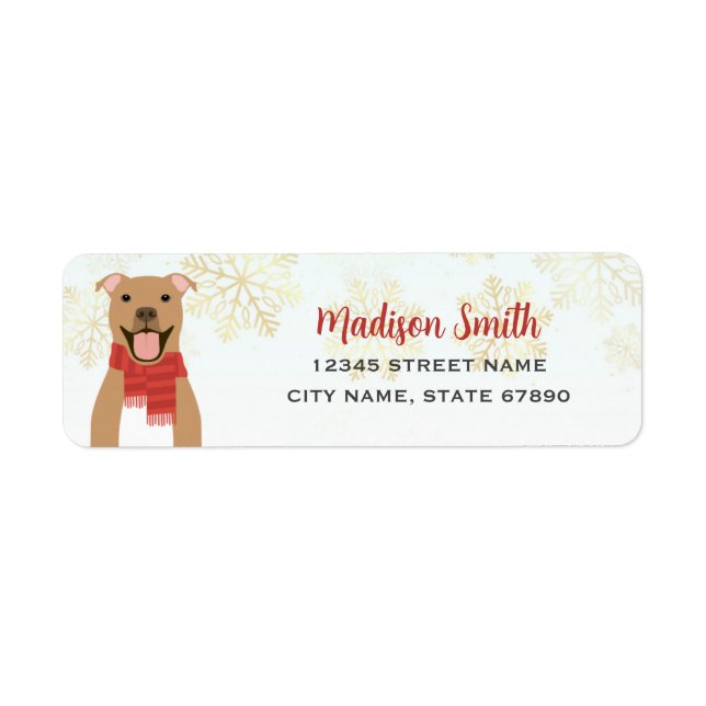 Étiquettes d'adresse de retour Pit Bull (Devant)