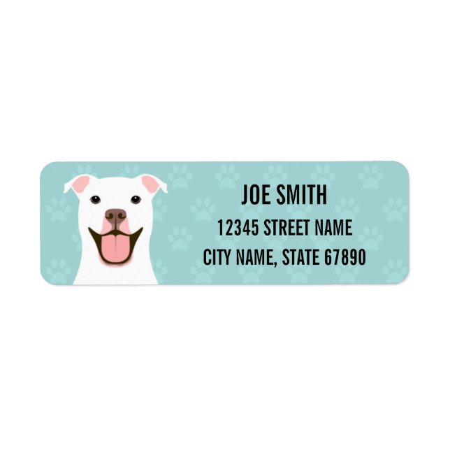 Étiquettes d'adresse de retour Pit Bull (Devant)