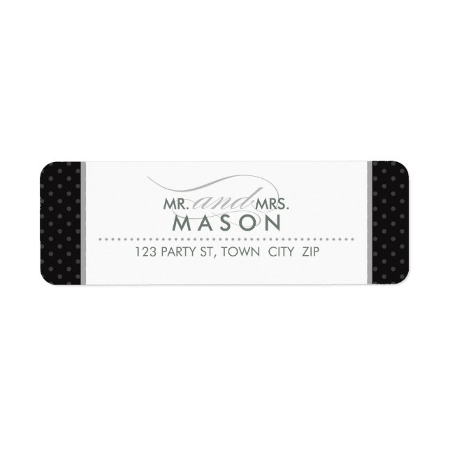 ÉTIQUETTES D'ADRESSE DE RETOUR :: point mod 7 (Devant)