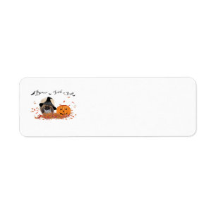 Étiquettes d'adresse de retour pour Halloween Péki