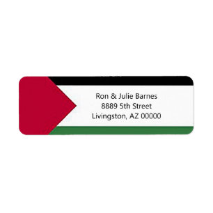 Étiquettes d'adresse de retour pour la Palestine