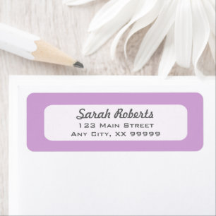 Étiquettes d'adresse de retour Purple Lavender
