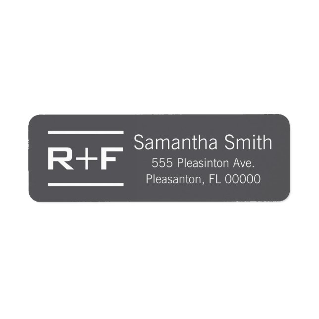 Étiquettes d'adresse de retour R+F professionnelle (Devant)