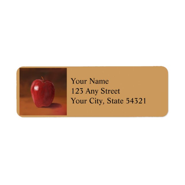 Étiquettes d'adresse de retour Red Apple Still Lif (Devant)