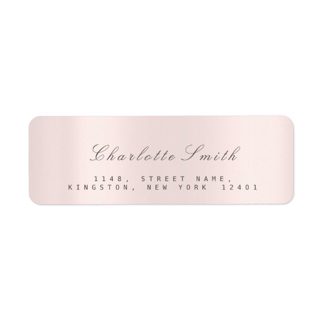 Étiquettes d'adresse de retour RSVP Pink Rose Mini (Devant)