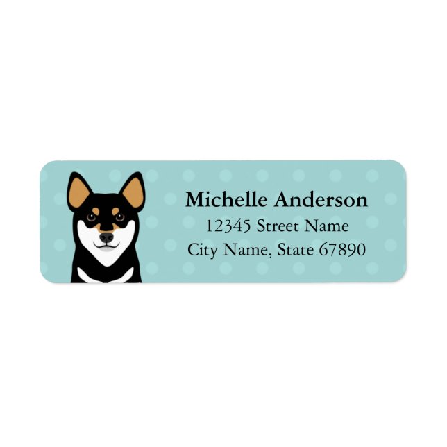 Étiquettes d'adresse de retour Shiba Inu (Devant)