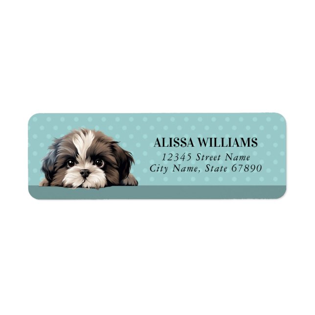 Étiquettes d'adresse de retour Shih Tzu (Devant)