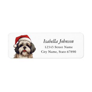 Étiquettes d'adresse de retour Shih Tzu