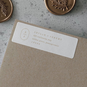 Étiquettes d'adresse de retour SHYLAH Minimal Gold