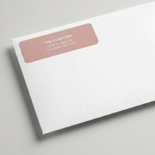 Étiquettes d'adresse de retour Simple cannelle ros