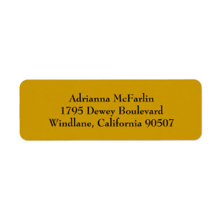 Étiquettes d'adresse de retour simple Gold