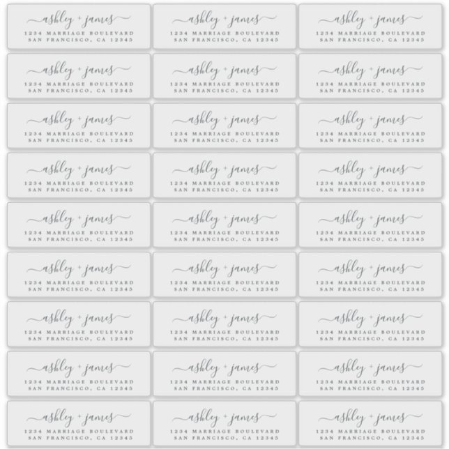 Étiquettes d'adresse de retour transparentes 4,45  (Devant)