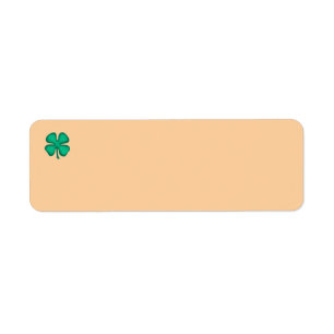 Étiquettes d'adresse de retour Trèfle irlandais Lu