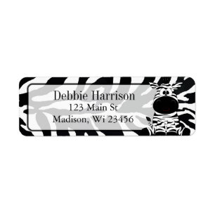 Étiquettes d'adresse de retour Zebra Stripes perso