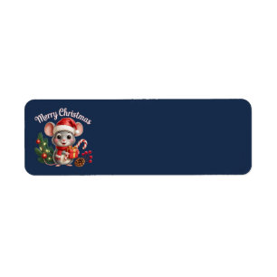 Étiquettes d'adresse de souris de Noël