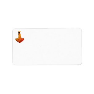 Étiquettes d'adresse du marteau de Thor en cuivre