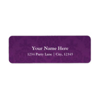 Étiquettes d'adresse Glam Damassé Violet