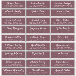 Étiquettes d'adresse personnalisables pour invités